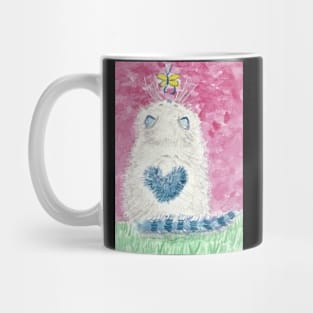 Cute  kitten cat blue  white butterfly  art Mug